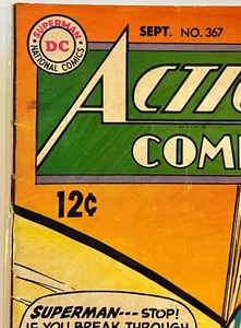 lot 24 image: ACTION COMICS #367, #344, #328, #370, #369, #365, #364 and FALSH #168, #155 SUPERMAN DC NATIONAL COMICS