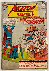 lot 29 image: ACTION COMICS #327, #303, #333, #346, #350, #356, #363, #362, #365 SUPERMAN DC NATIONAL COMICS