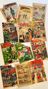 lot 47 image: Various Comic Books in Various States of Condition including WORLDS FINEST #176, JUSTICE LEAGUE OF AMERICA #63, DRACULA Collectors Issue, Incredible Hulk #74 and more