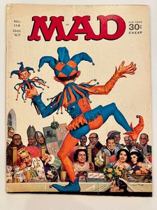 lot 100 image: MAD MAGAZINE ODD SQUAD #127 1969, #114 1967 and a Vintage Poster of Manned Space Flight