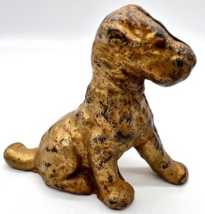 lot 127 image: Vintage Cast Iron Souvenir TERRIER DOG Bank