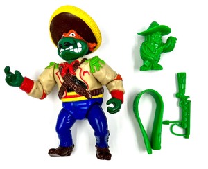 lot 145 image: Vintage TEENAGE MUTANT NINJA TURTLES - Bandito - Bashin Mike with accessories