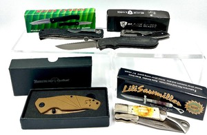 lot 175 image: 5 Tactical  Folding  Utility Knifes by BROWNING, TIMBERLINE, BLACK LABEL & LILI SAWMILLER