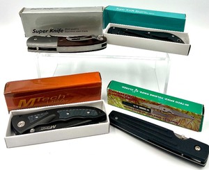 lot 179 image: 4 Tactical  Folding  Utility Knifes by MTECH USA, HI-TECH SPIKE & SUPER KNIFE