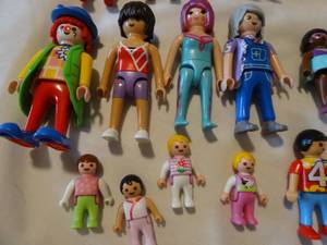 lot 158 image: Huge Lot of 35 PLAYMOBIL People including Clown, Families, Santa &amp Elf