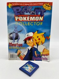 lot 233 image: Vintage POKEMON Anime Collector Magazine & Blue Game Boy Cartridge Game