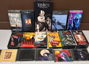 lot 246 image: Lot of VHS Tapes Movies & CD Sound Tracks Music, ELVIS