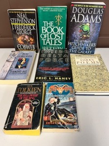 lot 249 image: Books Mystical Fantasy J.R. Tolkein, Douglas Adams, Robert Charette & More