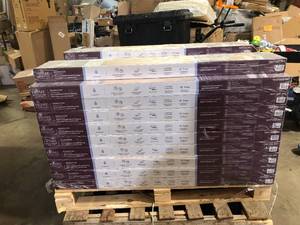 Pallet of Home Decorators Collection Nobelford Oak 12 mm T x 7.6 in. W Waterproof Laminate Wood Flooring (16 sqftcase) (37 Boxes) Customer Returns See Pictures