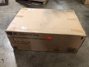 Hampton Bay Unfinished Stationary Wood Outdoor Adirondack Chair (2-Pack). Customer Returns See Pictures