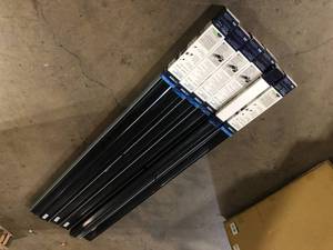 NDS 2-14 in. x 6 ft. Slim Channel Drain Kit Gray Grates, End Caps, Outlets, Coupling and Anchor Clips  Customer Returns See Pictures