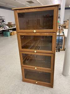 lot 250 image: Book Case with Glass Doors