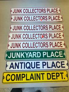 lot 274 image: Metal Novelty Signs