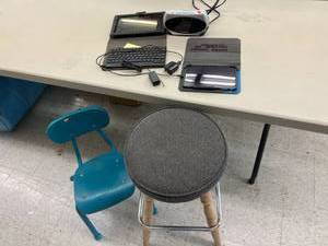 lot 276 image: Stool, Small Chair & Electronics