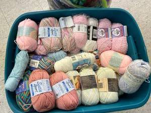 lot 294 image: Tote & Bag of Yarn