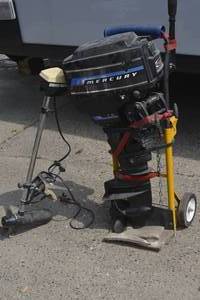 lot 170 image: Mercury Boat Motor & Trolling motor