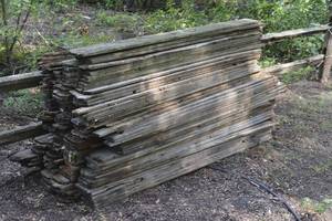 lot 5 image: Stack of Weathered cedar panels