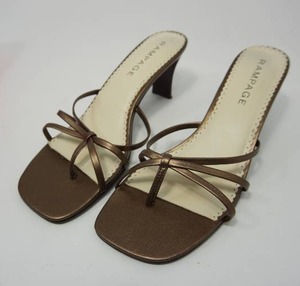 lot 6 image: Rampage NWB Ladies Seventh Avenue 3 Shoe Heels Pumps Sandal Muted Bronze Metallic Womens Size 8.5M