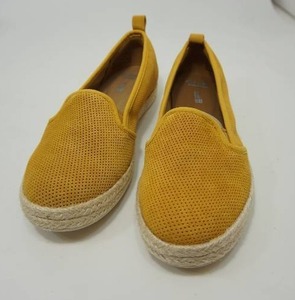 lot 35 image: Clarks Ladies NWB Azella Major Shoes Slip-On Suede Honey Yellow Espadrille Loafer Womens Size 9W