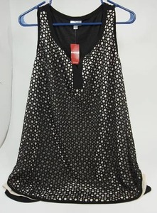 lot 60 image: Avenue Blouse BlackCream liner Size 2224 NEW WITH TAGS
