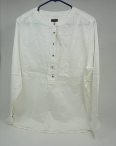lot 69 image: Talbots Womens 2x-Petite Collarless Tuxedo Blouse...New with Tags