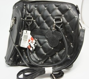 lot 144 image: TORRID Disney MICKEY MOUSE NWT Black Quilted Purse Handbag w Straps
