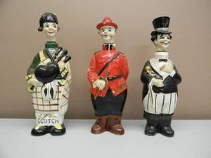 RARE SET - VINTAGE DEE BEE CO. JAPAN - BOURBON, SCOTCH & WHISKEY DECANTERS - AWESOME OLD SCHOOL PIECES - APPROX 13 - SEE PICTURES
