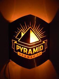 RARE - PYRAMID BREWERIES LIGHTED SIGN - FANTASTIC PIECE - WORKS - NICE - APPROX 14 By 16 - SEE PICTURES