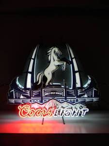 COORS LIGHT MILE HIGH MAGIC NEON LIGHT - FANTASTIC PIECE - WORKS - VERY NICE - APPROX 42 By 33 - SEE PICTURES