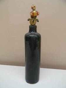 RARE - ANTIQUE JAMES B. BEAM NEW YORK GLAZED POTTERY BOTTLE & HAND MADE IN ITALY POUR SPOUT - VERY RARE GREAT SET - SEE PICTURES