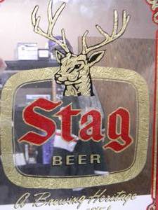 RARE - VINTAGE - Stag Beer A Brewing Heritage Since 1851 BAR SIGN  MIRROR - AWESOME PIECE - NICE - APPROX 12 By 18 - SEE PICTURES