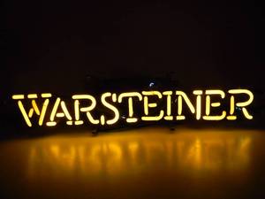 RARE - VINTAGE WARSTEINER BEER NEON LIGHT - GREAT PIECE - WORKS - NICE - APPROX 24 By 7 - SEE PICTURES