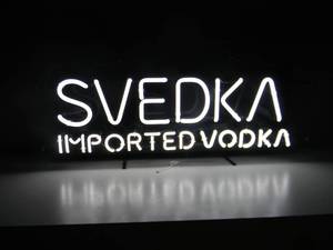 SVEDKA IMPORTED VODKA NEON LIGHT - GREAT PIECE - WORKS - NICE - APPROX 32 By 13 - SEE PICTURES