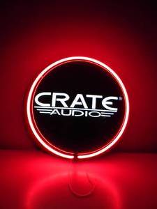 VINTAGE CRATE AUDIO NEON LIGHT - VERY NICE - WORKS - FANTASTIC OLD SCHOOL PIECE - APPROX 20 - SEE PICTURES