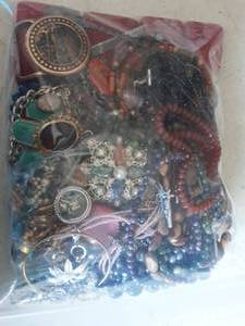 lot 12 image: Bag Lot Of Assorted Jewelry