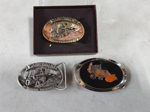 lot 53 image: 3-Case LoaderBackhoe Belt Buckles