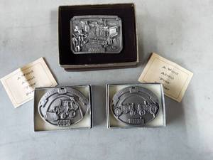 lot 63 image: 3-Case Belt Buckles