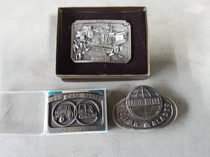 lot 64 image: 3-Case Belt Buckles