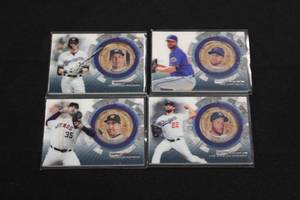 lot 85 image: 2020 Topps Commemorative Topps Coin Relic Lot  4 Relic Cards