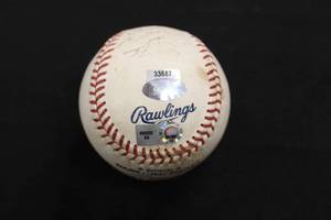 lot 13 image: Game Used Baseball - Boston Red Sox vs Minnesota Twins - September 30 2007  Joe Nathan Autograph MLB #BB692332