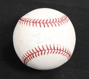 lot 19 image: Lou Piniella Sweet Spot Autograph Baseball  MLB COA BB724741  Sweet Lou Piniella