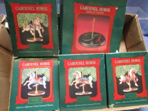 lot 34 image: Hallmark Carousel Horses