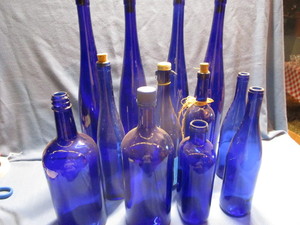 lot 66 image: Cobalt Bottles