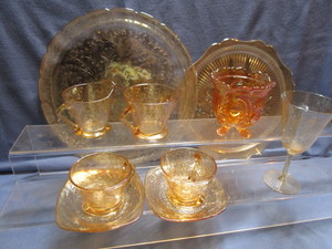 lot 73 image: Gold Carnival Glass