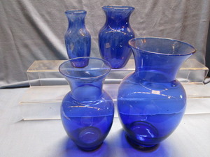 lot 88 image: Cobalt Vases