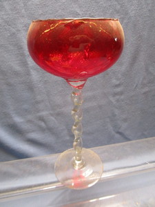 lot 104 image: Amberina Tall Compote