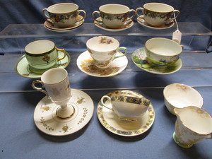 lot 108 image: Bone China Tea Cups