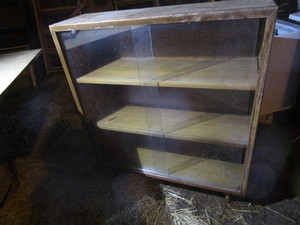 lot 201 image: Book Case, Glass  Doors