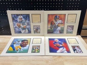 Matted Football Prints