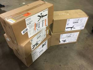 Lot of Assorted Ceiling Lighting Fans Various Models and Conditions  Customer Returns See Picture